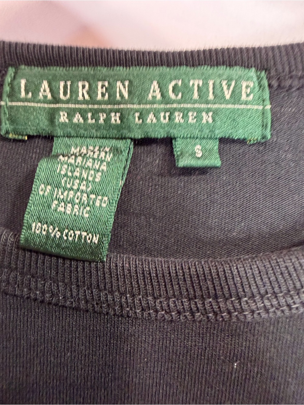 Lauren Active Ralph Lauren Crest Embroidered Long Sleeve Tee Black Size S - Picture 7 of 9